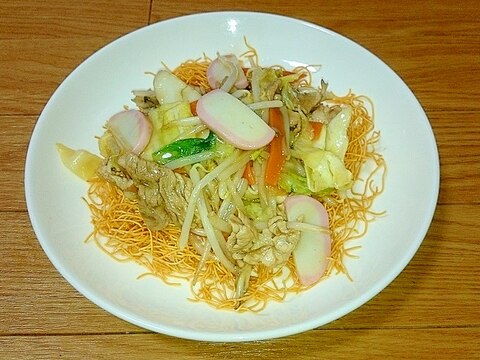 野菜ミックスを使って☆リンガーハット風皿うどん♪